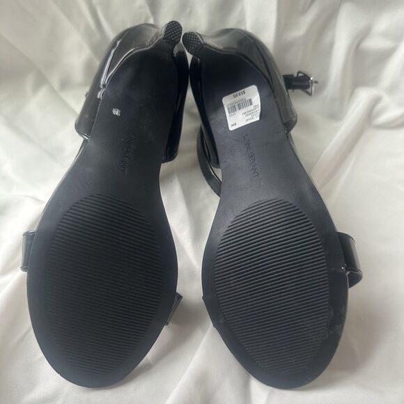 Black Lane Bryant Strappy Sandal Heels Size 8W - Picture 6 of 6